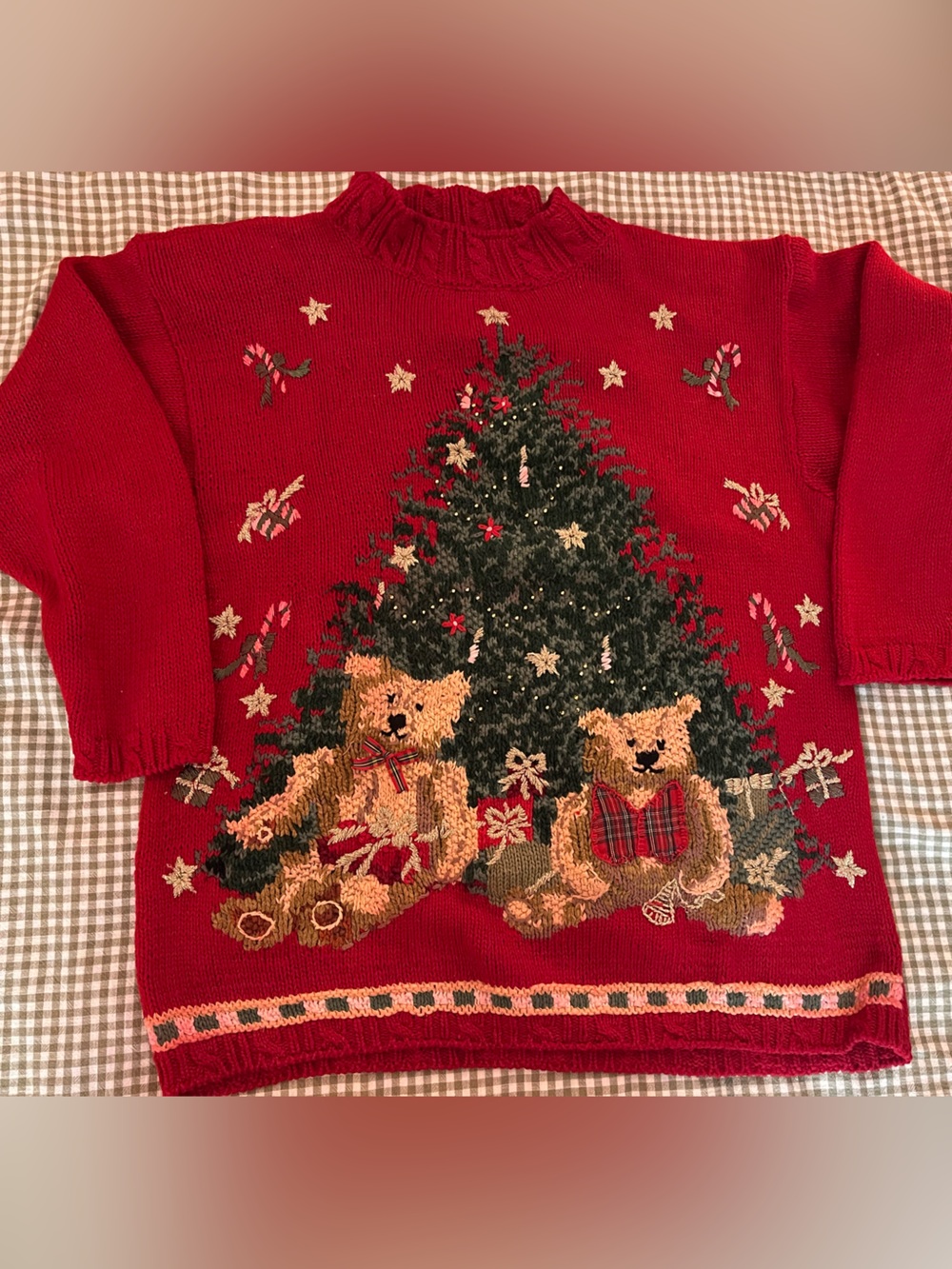 Vintage Tiara International Christmas Bear Sweater